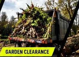 Illustrative garden waste clearance artwork