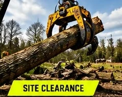 Illustrative site clearance machinery artwork